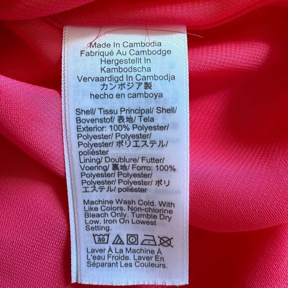 J. Crew Women’s Size Small Vibrant Pink Ruffle Blouse - Picture 5 of 7